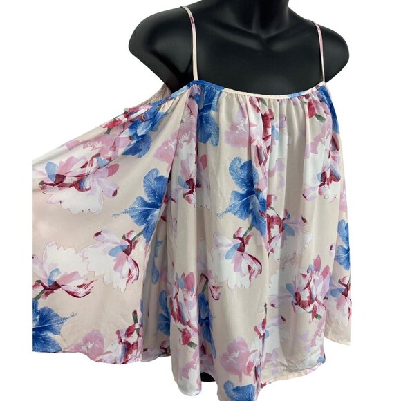 Vince Camuto Size Medium M Pink Mimosa Cold Shoulder Top Blouse Women NWT New - Picture 3 of 8